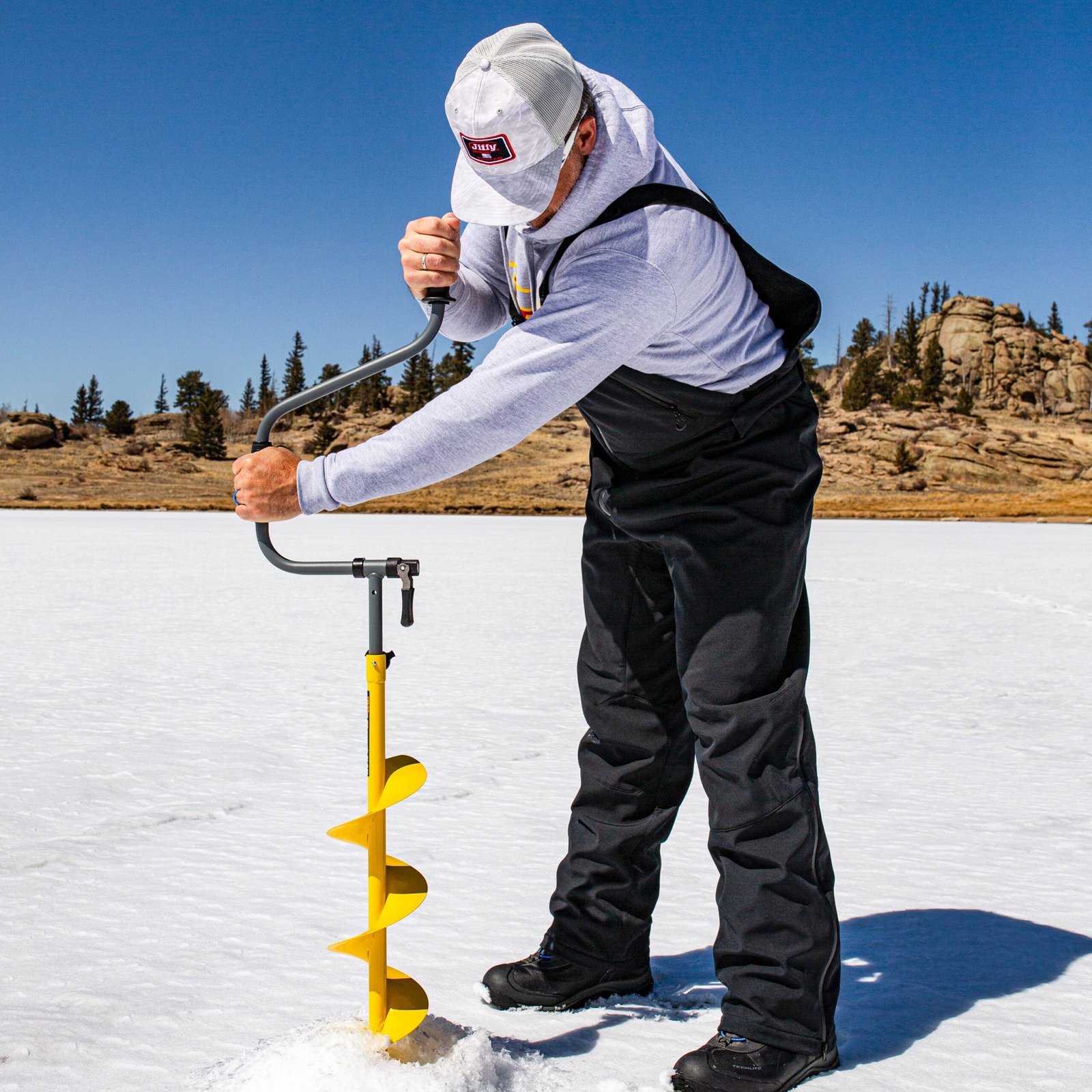 StrikeMaster Mora hand ice auger Swedish steel blades precision drilling manual ice fishing tool